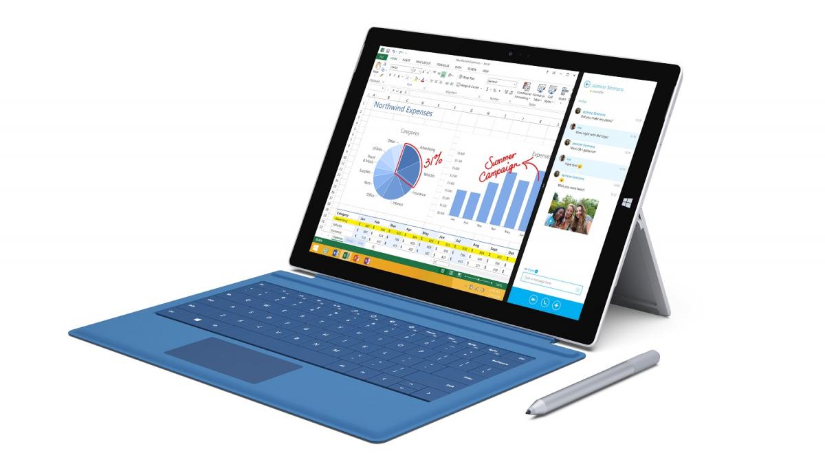 Microsoft Surface Pro 3 tablet rental